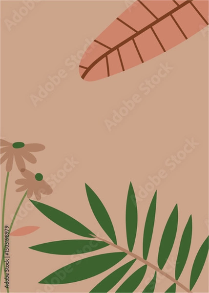 Fototapeta Abstract geometric wall art background vector 