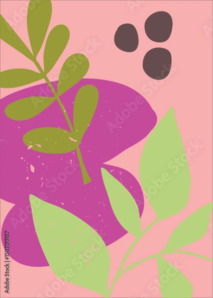 Fototapeta Abstract geometric wall art background vector 