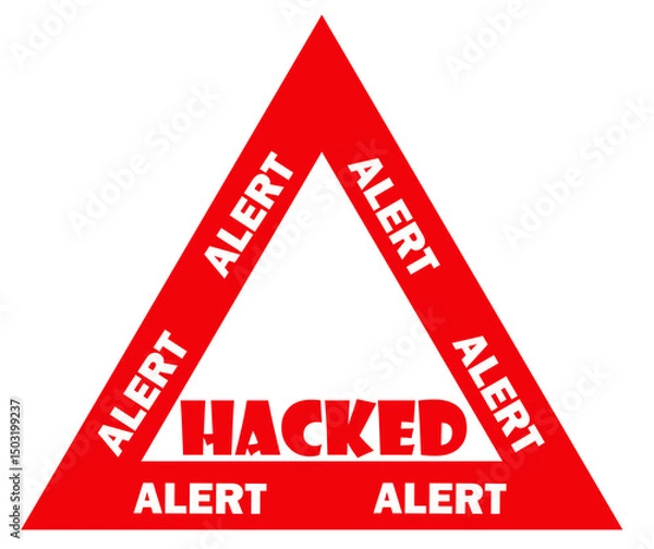 Fototapeta Bold red text "Alert" on a white background, ideal for emergency notifications, warnings, online security alerts, scam warnings, or urgent digital messages.