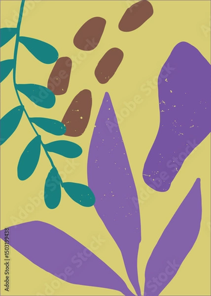 Fototapeta Abstract geometric wall art background vector 