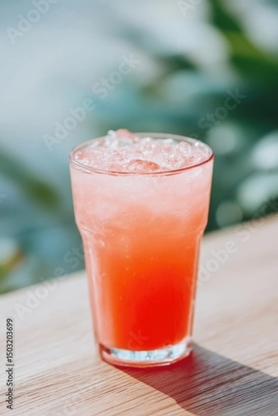 Obraz close-up of vibrant summer drink against blurred background