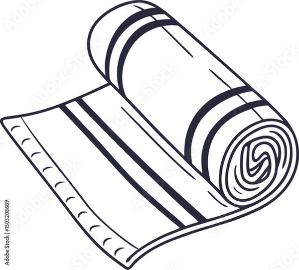 Obraz Pencil drawing sketch vector illustration icon of a drawing tool with paper and hand for art and design