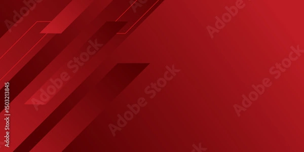 Fototapeta Modern red Layers: Abstract Background with Geometric Lines. shiny lines layers. Dynamic shapes composition. Texture with light red rectangle element decoration. illustration for presentation.	