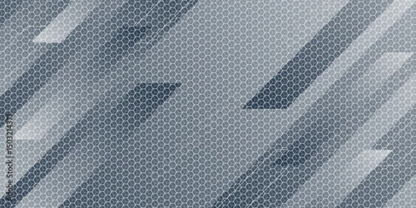 Fototapeta Modern Gray Layers: Abstract Background with Geometric Lines. shiny lines layers. Dynamic shapes composition. Texture with light silver rectangle element decoration. illustration for presentation.	