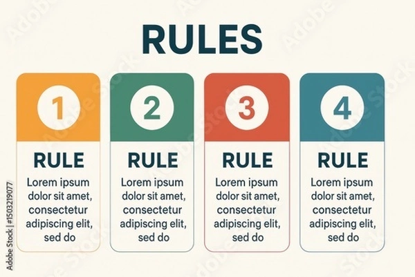 Obraz Presentation of Guidelines with Numbered Points using a Simple Layout