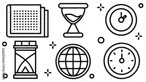 Obraz vector illustration of hourglass Vector icon illustration silhouette Graphics design image white background