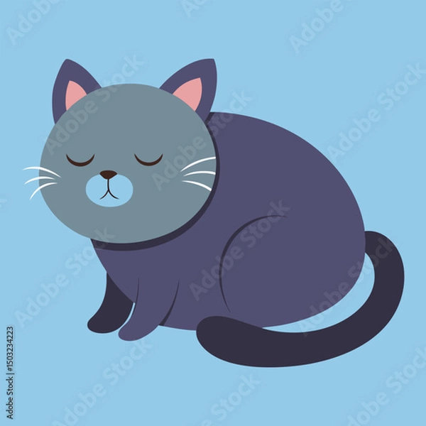 Fototapeta vector illustration of a cat