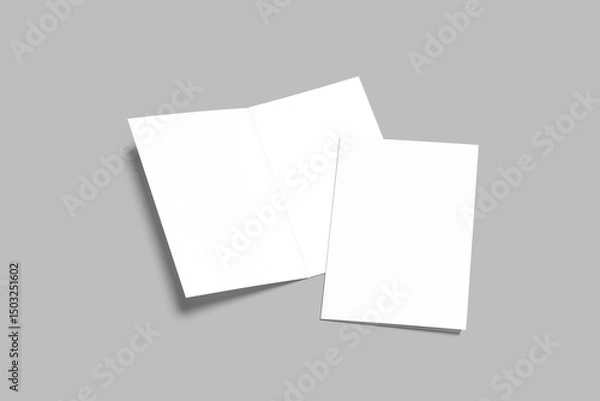 Obraz A5 Bifold Brochure Blank Mockup