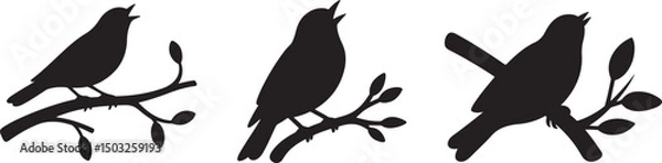 Obraz Bird Singing Branch icon