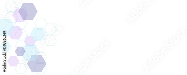 Obraz Futuristic molecule structure abstract hexagonal network background for technology and medical science design.