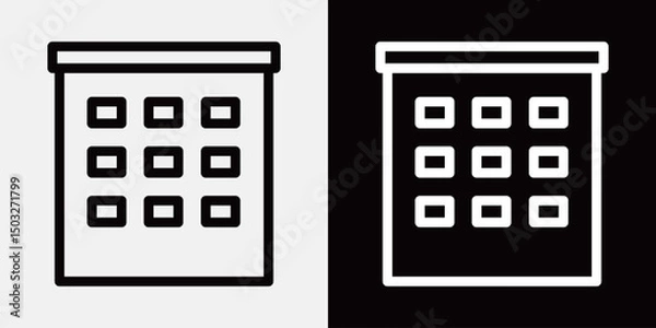 Fototapeta 建物のアイコンセット
