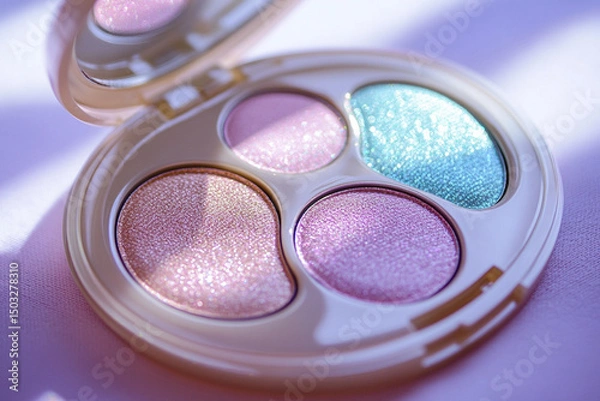 Obraz eye shadow on white background