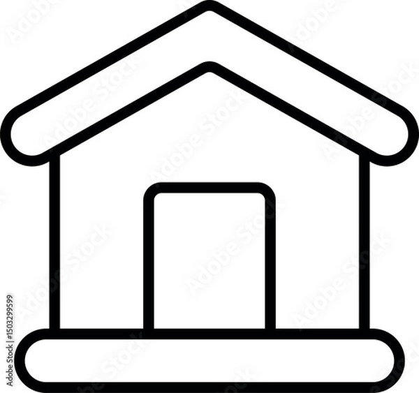 Obraz dog house icon vector illustration logo template for many purpose. Isolated on white background. Art & Illustration