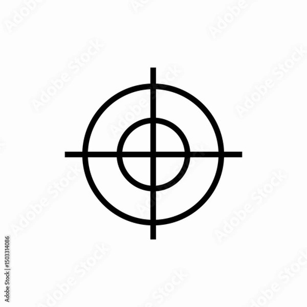 Fototapeta Target aim focus icon vector sign