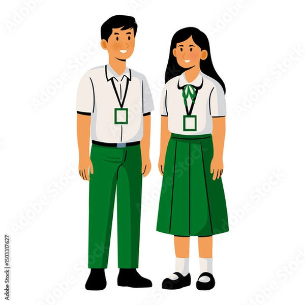 Obraz Filipino Student Green Uniform