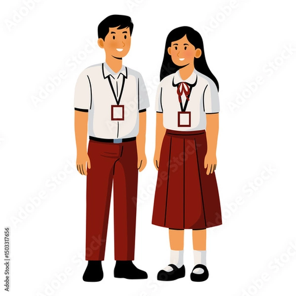 Obraz Filipino Student Maroon Uniform