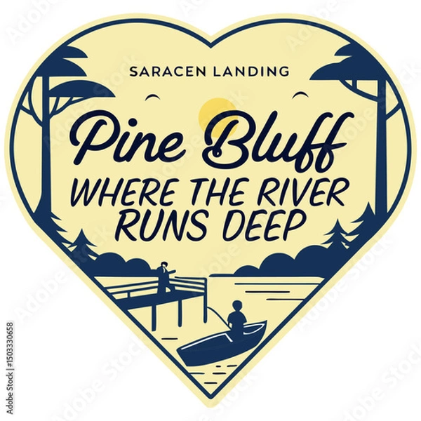 Obraz Saracen Landing Pine Bluff Arkansas Where the River Runs Deep