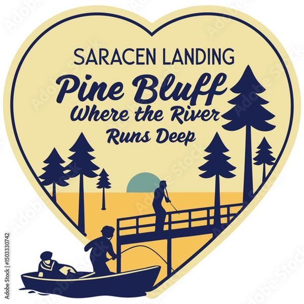 Obraz Saracen Landing Pine Bluff Arkansas Where the River Runs Deep