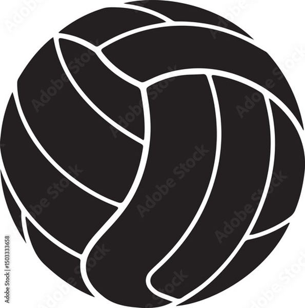 Obraz Volleyball Silhouette Black Vector | Illustration Vector Format