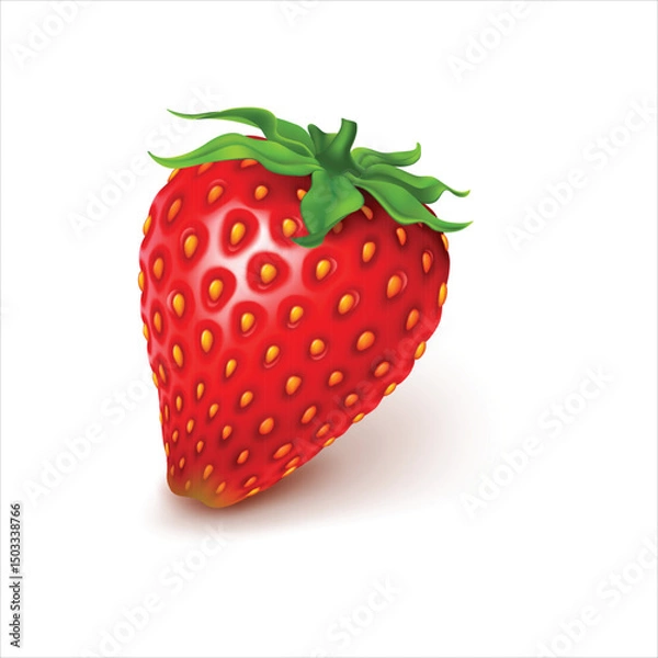 Obraz Strawberry fruit isolated on white background