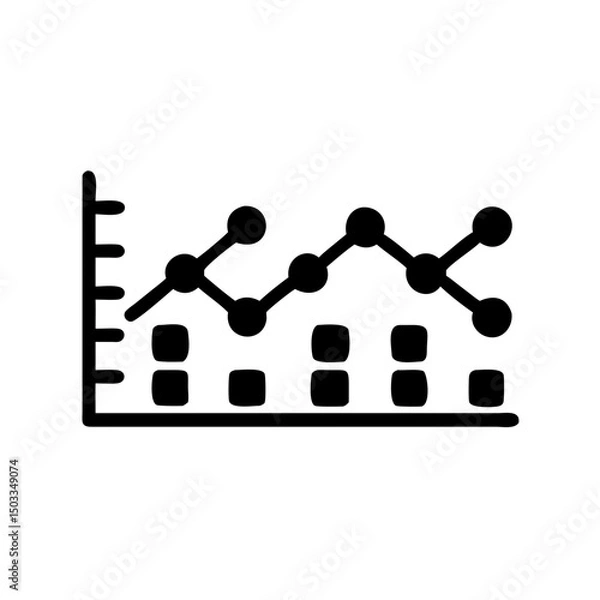Fototapeta creative and simple minimal details Outline silhouette product statistics icon  sign vector