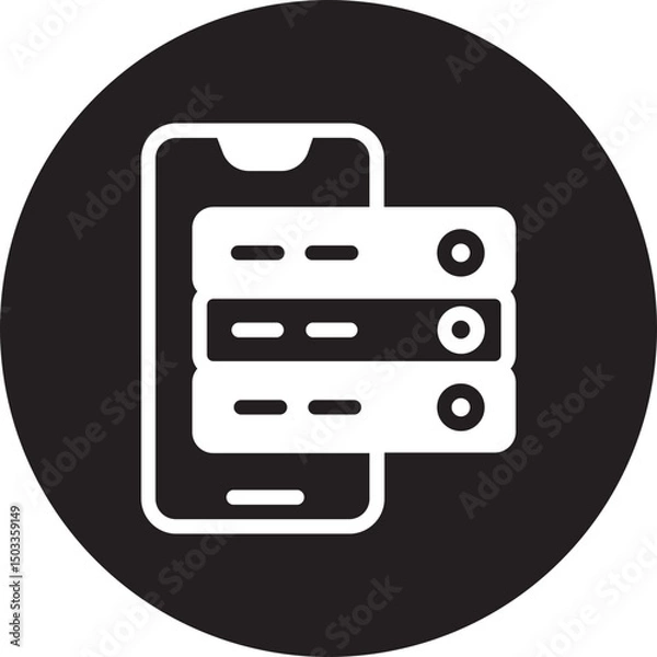 Obraz mobile glyph icon