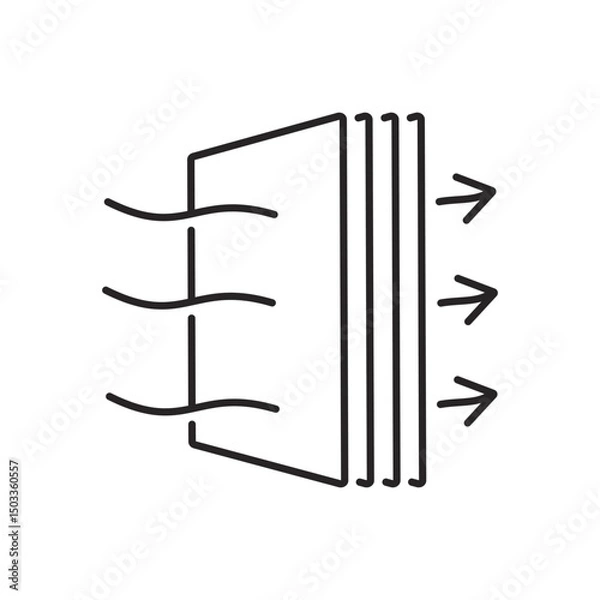 Obraz Air conditioner editable stroke outline icon