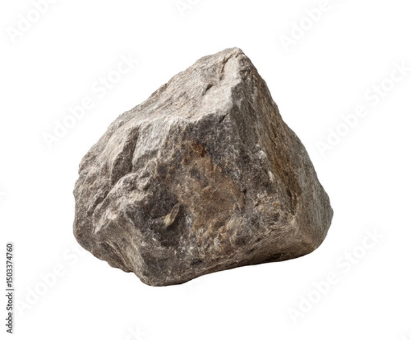 Obraz Unique textured rock suitable for outdoor decoration or landscaping on a transparent background, cut out