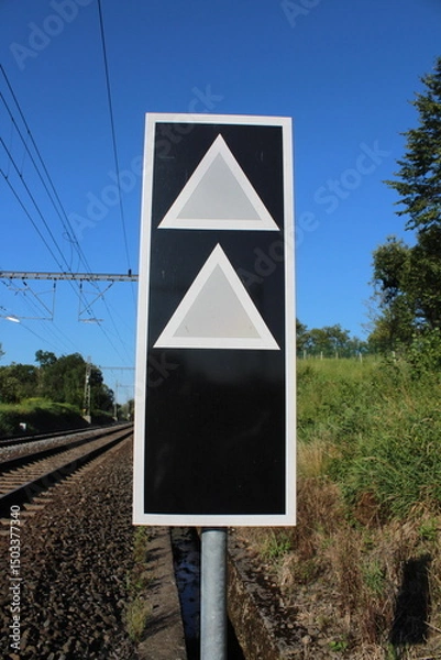Obraz Railway train sign