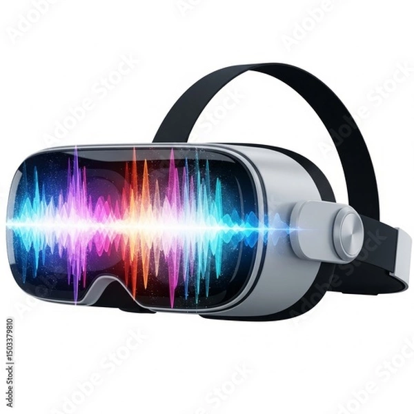 Obraz headphones on abstract background