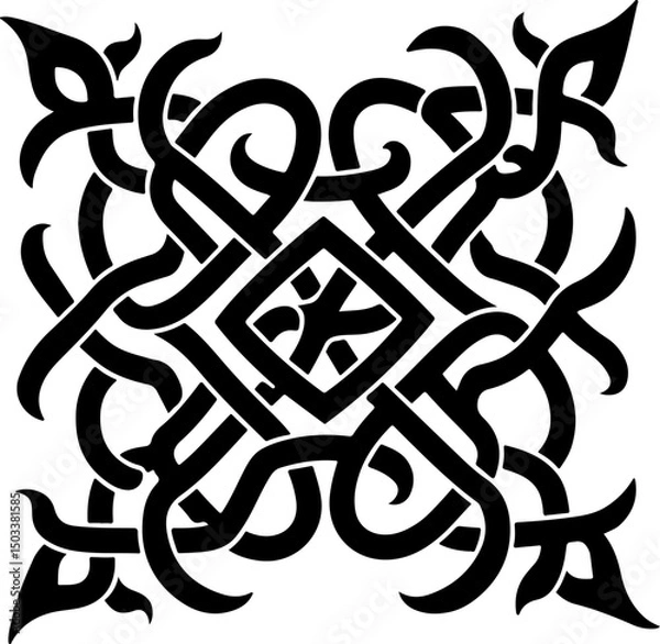 Fototapeta Intricate Celtic Knotwork Square vector