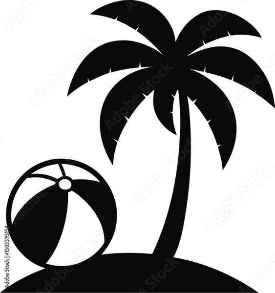 Obraz palm tree on the beach