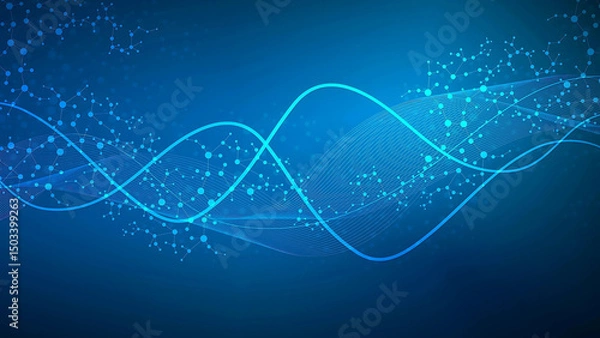 Obraz Futuristic Tech Aesthetics: Blue Scientific Desktop Backgrounds
