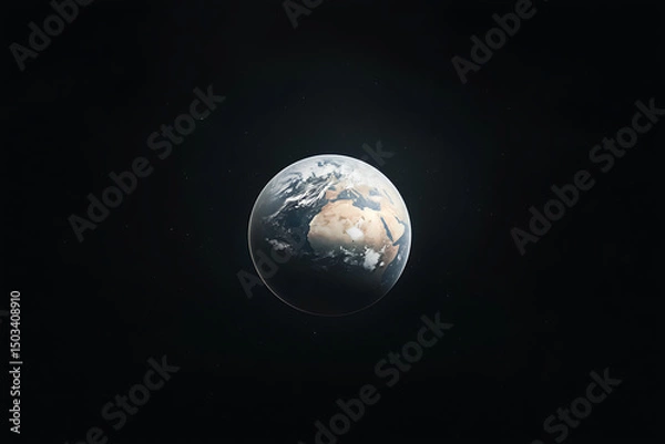 Obraz Earth from Space with Dark Background.
