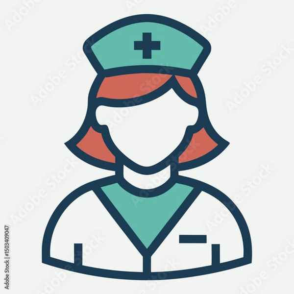 Fototapeta vector illustration of a man in a cap