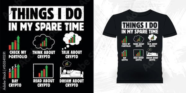 Obraz Things I Do In My Spare Time Funny Trader Investor Trading T-shirt Design