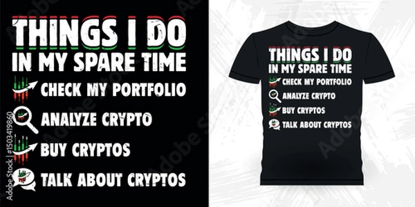 Obraz Things I Do In My Spare Time Funny Trader Investor Trading T-shirt Design 