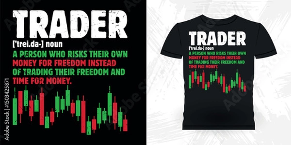 Obraz Funny Trader Investor Trading T-shirt Design 