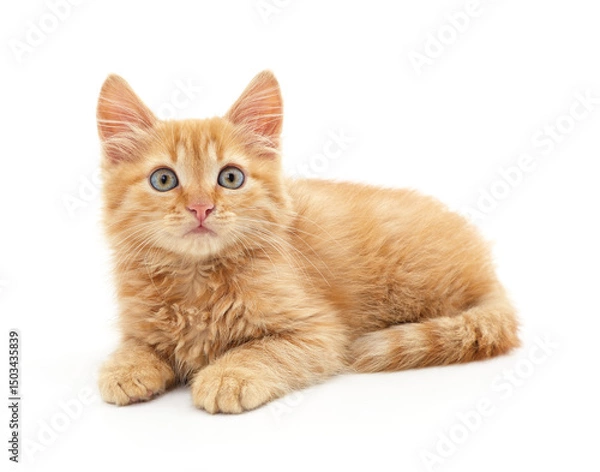 Fototapeta One brown kitten.