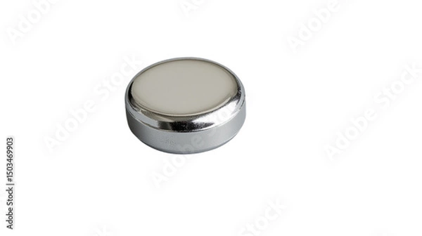Obraz Round metallic push button with transparent background