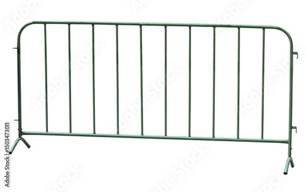 Fototapeta Portable sectional fence on white
