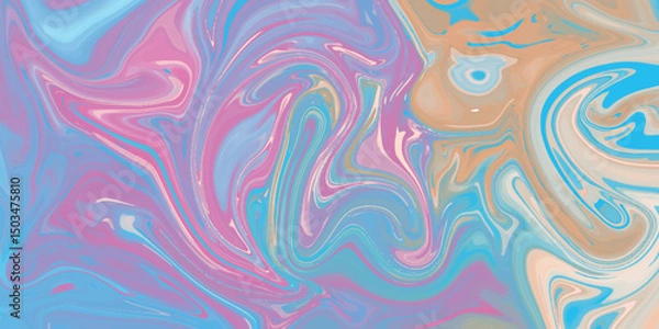 Fototapeta abstract art digital creation colorful marble pattern in pastel colors.