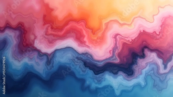 Fototapeta  A "dye-like" flowing surface created without visible ink — just gradients and flow fields.