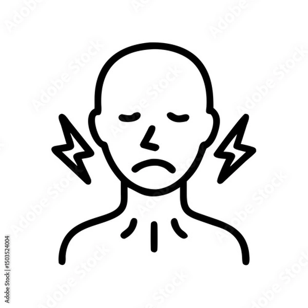 Fototapeta A person experiences pain and discomfort in the throat - to label sore throat medications