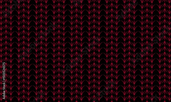 Obraz Seamless Abstract Pink Ovals Pattern on Black Background