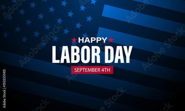 Fototapeta Happy labor day in United States of America background vector illustration