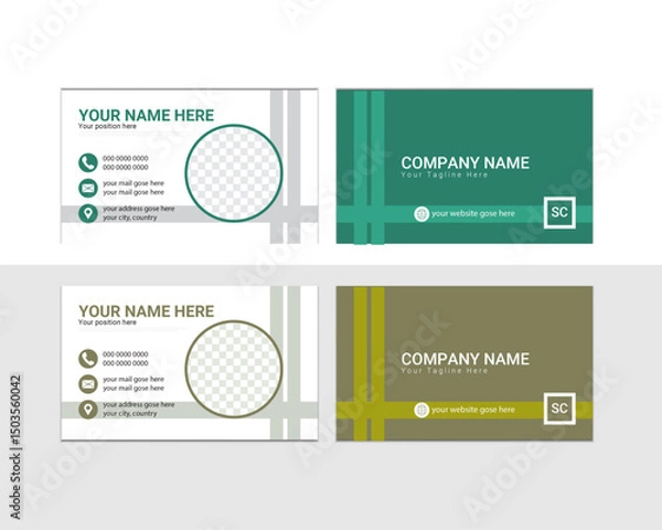 Fototapeta Elegant Business Card Template for Personal Branding. This is vector file.