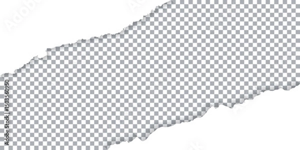 Obraz Vector Torn Paper On Transparent Background