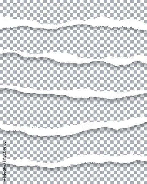 Obraz Vector Torn Paper Edge On Transparent Background