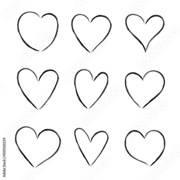Obraz Vector Hand Drawn Heart Collection